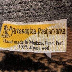 Hand Made in Peru 100% Alpaca Shawl Neck L/S Open Long Line Heavy Coatigan OS